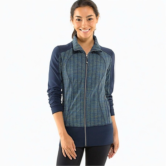 Lululemon Nice Asana Jacket Ziggy Wee August Inkwell Size 4 - Picture 1 of 13